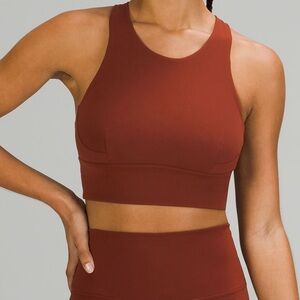 Lululemon Wunder Train Long Line Bra Dark Terracotta